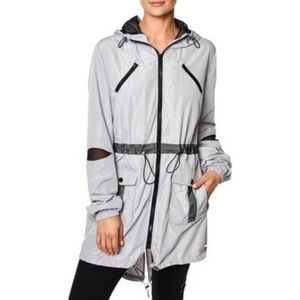 NWT Small Betsey Johnson Women's Mesh Mid-Length Lightweight Hooded Parka